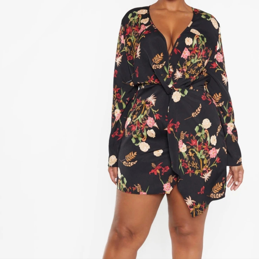 Black floral dress
